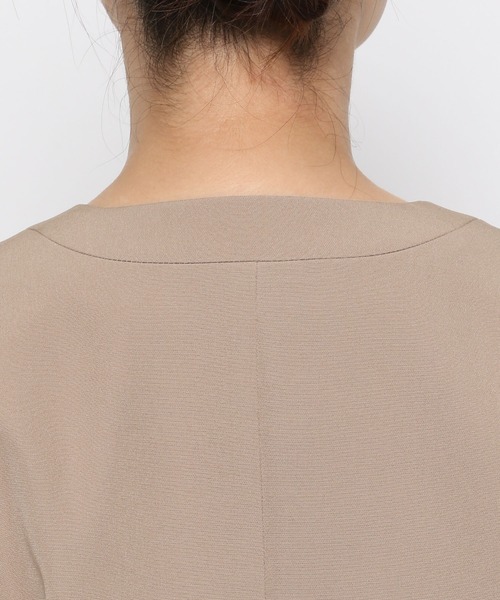 mysty woman（ミスティウーマン）の「ノーカラーショートジャケット　104186（ノーカラージャケット・レディース・モカ/ブラック・FREE）」の14枚目の写真