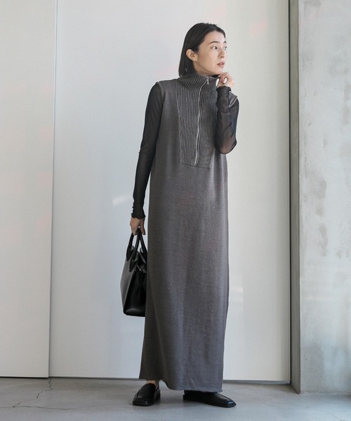 select MOCA(セレクトモカ)の「コットンニットベストワンピース(ワンピース・レディース・ブラック/グレー・MEDIUM/LARGE)」の10枚目の写真