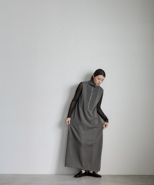 select MOCA(セレクトモカ)の「コットンニットベストワンピース(ワンピース・レディース・ブラック/グレー・MEDIUM/LARGE)」の8枚目の写真