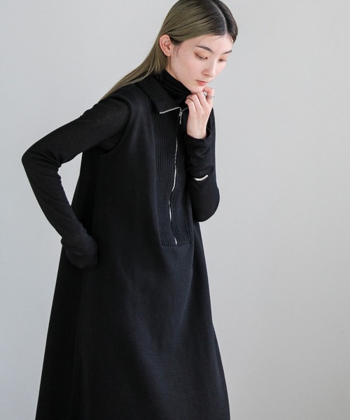select MOCA(セレクトモカ)の「コットンニットベストワンピース(ワンピース・レディース・ブラック/グレー・MEDIUM/LARGE)」の16枚目の写真