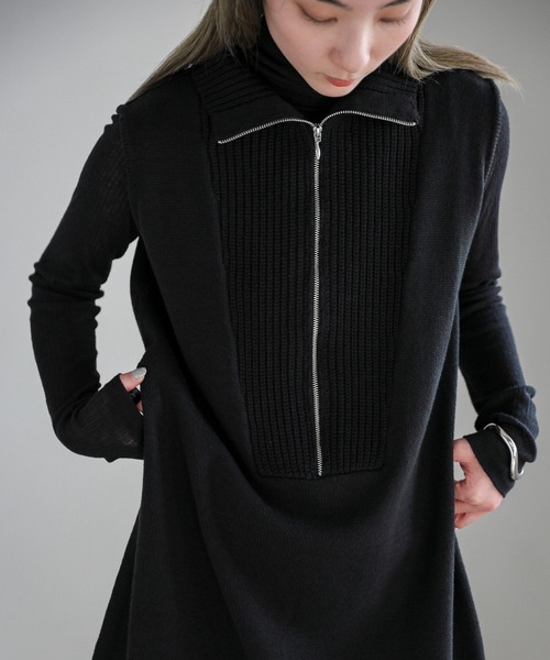 select MOCA(セレクトモカ)の「コットンニットベストワンピース(ワンピース・レディース・ブラック/グレー・MEDIUM/LARGE)」の19枚目の写真
