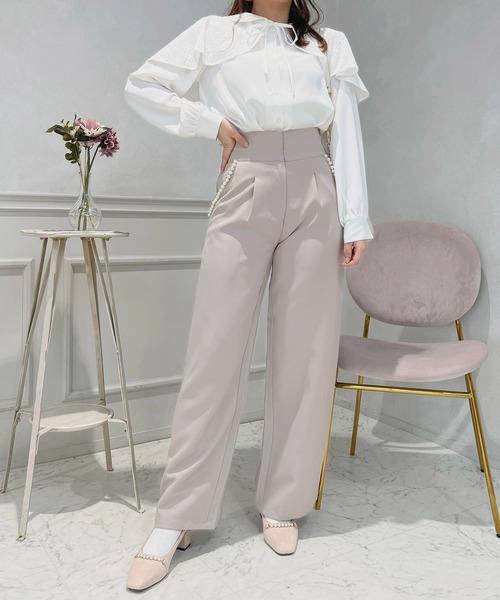 apres jour(アプレジュール)の「パールポケットワイドパンツ【ZOZOTOWN限定アイテム】(その他パンツ・レディース・ラベンダー/ネイビー/ブラック・SMALL/MEDIUM/X-LARGE)」の3枚目の写真