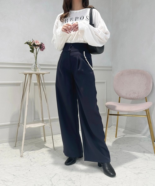 apres jour(アプレジュール)の「パールポケットワイドパンツ【ZOZOTOWN限定アイテム】(その他パンツ・レディース・ラベンダー/ネイビー/ブラック・SMALL/MEDIUM/X-LARGE)」の17枚目の写真