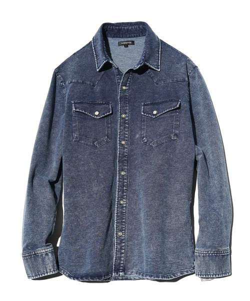 SOMEDIFF(サムディフ)の「【SOMEDIFF】ウエスタンカットデニムシャツ メンズ 春服 冬服(シャツ/ブラウス・メンズ・ブラック/ライトブラック/インディゴブルー/ライトブルー・L/XL/M)」の11枚目の写真