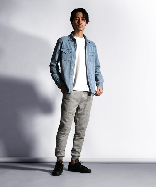 SOMEDIFF(サムディフ)の「【SOMEDIFF】ウエスタンカットデニムシャツ メンズ 春服 冬服(シャツ/ブラウス・メンズ・ブラック/ライトブラック/インディゴブルー/ライトブルー・L/XL/M)」の17枚目の写真