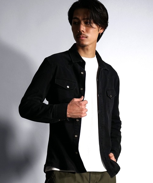 SOMEDIFF(サムディフ)の「【SOMEDIFF】ウエスタンカットデニムシャツ メンズ 春服 冬服(シャツ/ブラウス・メンズ・ブラック/ライトブラック/インディゴブルー/ライトブルー・L/XL/M)」の10枚目の写真