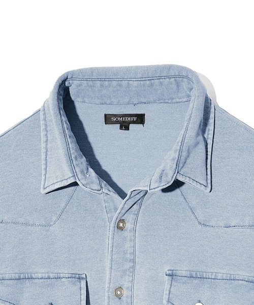SOMEDIFF(サムディフ)の「【SOMEDIFF】ウエスタンカットデニムシャツ メンズ 春服 冬服(シャツ/ブラウス・メンズ・ブラック/ライトブラック/インディゴブルー/ライトブルー・L/XL/M)」の5枚目の写真