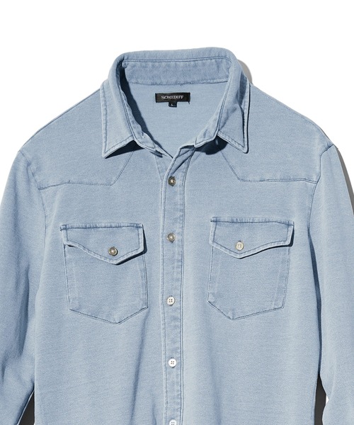 SOMEDIFF(サムディフ)の「【SOMEDIFF】ウエスタンカットデニムシャツ メンズ 春服 冬服(シャツ/ブラウス・メンズ・ブラック/ライトブラック/インディゴブルー/ライトブルー・L/XL/M)」の6枚目の写真