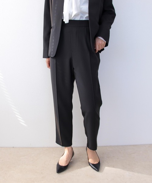 Three Four Time（ｽﾘｰﾌｫｰﾀｲﾑ）の「ストレッチピンタックパンツ【結婚式/フォーマル/入卒/デイリー】（その他パンツ・レディース・ブラック/ベージュ・FREE）」の2枚目の写真