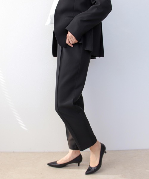 Three Four Time（ｽﾘｰﾌｫｰﾀｲﾑ）の「ストレッチピンタックパンツ【結婚式/フォーマル/入卒/デイリー】（その他パンツ・レディース・ブラック/ベージュ・FREE）」の8枚目の写真