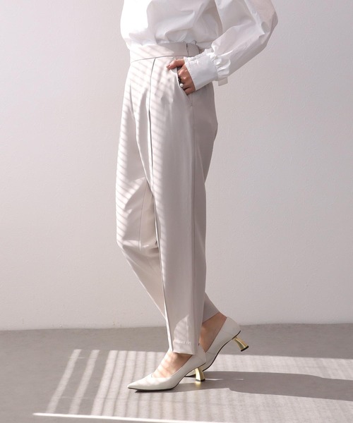 Three Four Time（ｽﾘｰﾌｫｰﾀｲﾑ）の「ストレッチピンタックパンツ【結婚式/フォーマル/入卒/デイリー】（その他パンツ・レディース・ブラック/ベージュ・FREE）」の3枚目の写真