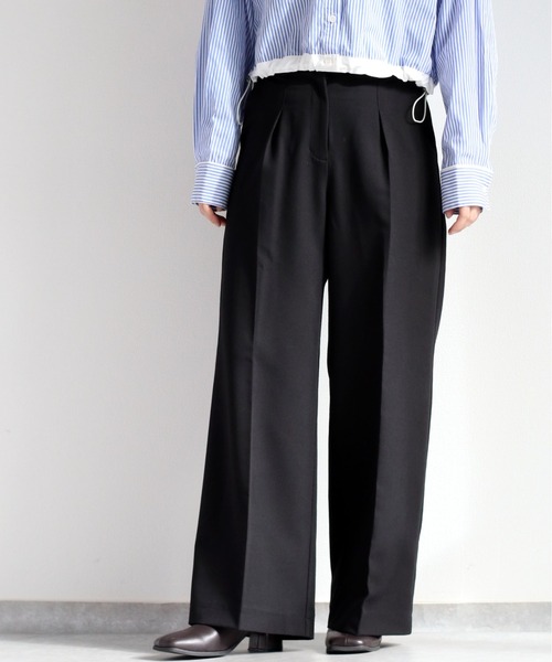 cepo（セポ）の「ストレッチタックイージートラウザー（その他パンツ・レディース・ブラック/グリーン/ピンク・M）」の2枚目の写真