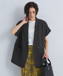 green label relaxing | ICE フレンチスリーブ シャツ ジャケット -ウォッシャブル・防シワ・接触冷感・吸水速乾-(テーラードジャケット)