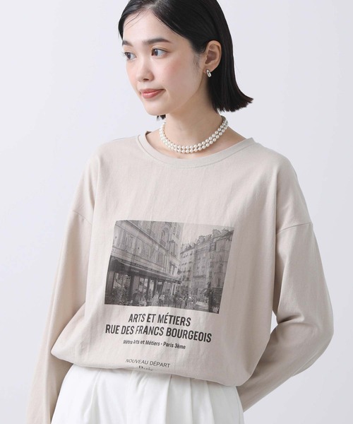 Gready Brilliant(グレディブリリアン)の「天竺PARISフォトカットソー(Tシャツ/カットソー・レディース・オフホワイト/ベージュ・38)」の2枚目の写真