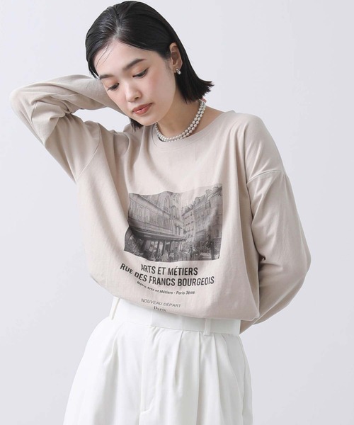 Gready Brilliant(グレディブリリアン)の「天竺PARISフォトカットソー(Tシャツ/カットソー・レディース・オフホワイト/ベージュ・38)」の8枚目の写真