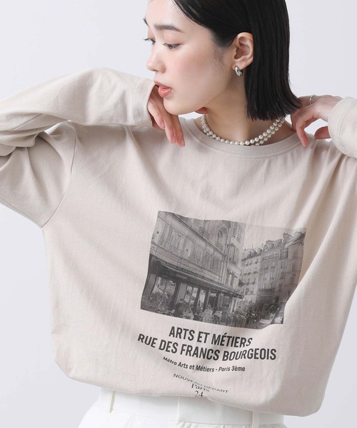 Gready Brilliant(グレディブリリアン)の「天竺PARISフォトカットソー(Tシャツ/カットソー・レディース・オフホワイト/ベージュ・38)」の7枚目の写真