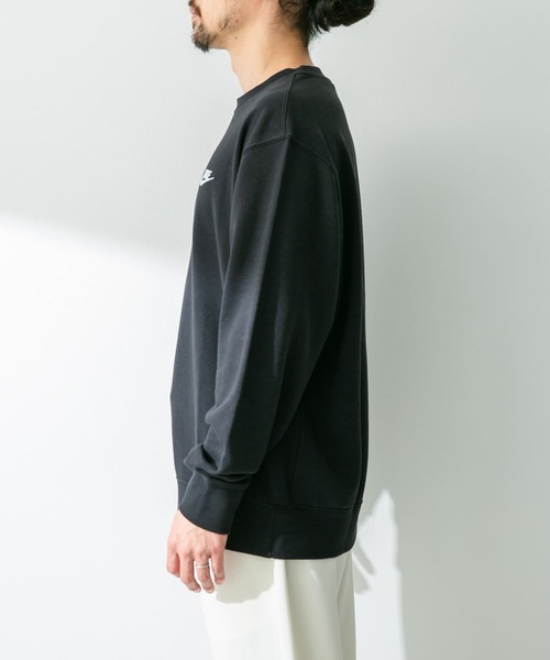 韓国 [NIKE] クラブ フレンチ テリー クルー (Black) NIKE ナイキ クラブ フレンチ テリー クルーネック スウェット