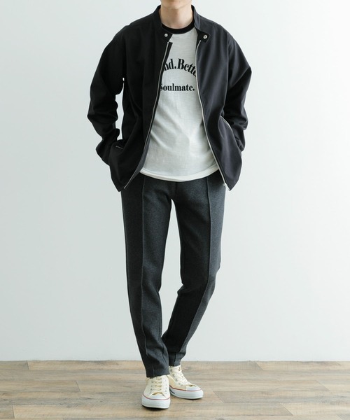 ITEMS URBANRESEARCH（アイテムズ アーバンリサーチ）の「ストレッチダンボール ジョガーパンツ（スウェットパンツ・メンズ・ブラック/グレー・MEDIUM/LARGE）」の8枚目の写真