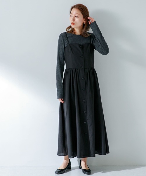 URBAN RESEARCH Sonny Label（アーバンリサーチサニーレーベル）の「『UR TECH Smart Linen Touch』キャミソールワンピース（ワンピース・レディース・ブルー/ブラック/ライトベージュ・FREE）」の22枚目の写真
