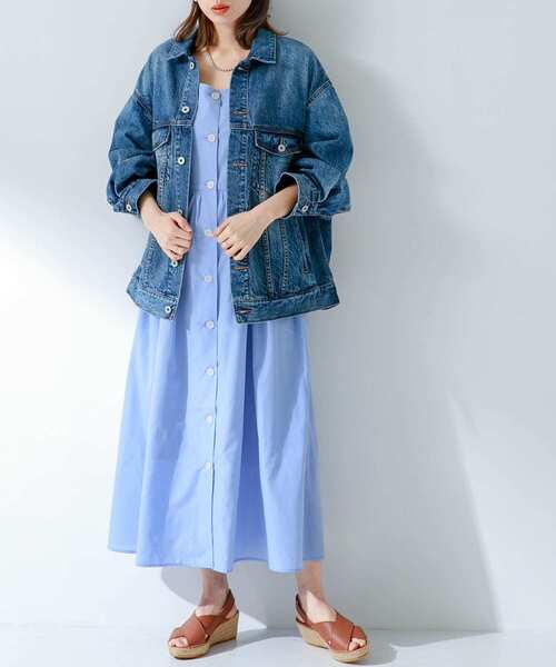 URBAN RESEARCH Sonny Label（アーバンリサーチサニーレーベル）の「『UR TECH Smart Linen Touch』キャミソールワンピース（ワンピース・レディース・ブルー/ブラック/ライトベージュ・FREE）」の15枚目の写真