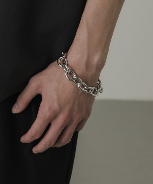 オーバルチェーンブレスレット ステンレス 大人アクセサリー