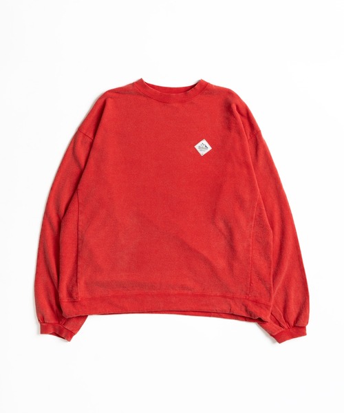 Adoon plain(アドーンプレーン)の「オーバーサイズパターンドロストスウェット(スウェット・メンズ・レッド/ブラック・LARGE/MEDIUM)」の1枚目の写真