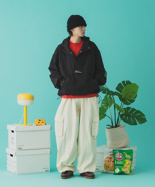 Adoon plain(アドーンプレーン)の「オーバーサイズパターンドロストスウェット(スウェット・メンズ・レッド/ブラック・LARGE/MEDIUM)」の13枚目の写真