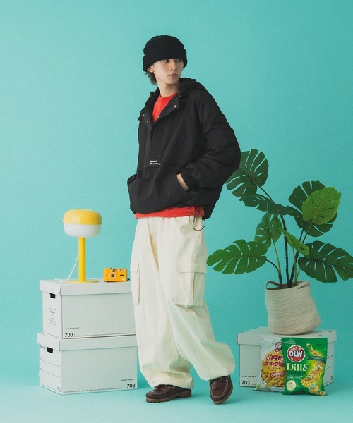 Adoon plain(アドーンプレーン)の「オーバーサイズパターンドロストスウェット(スウェット・メンズ・レッド/ブラック・LARGE/MEDIUM)」の14枚目の写真