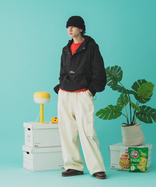 Adoon plain(アドーンプレーン)の「オーバーサイズパターンドロストスウェット(スウェット・メンズ・レッド/ブラック・LARGE/MEDIUM)」の15枚目の写真