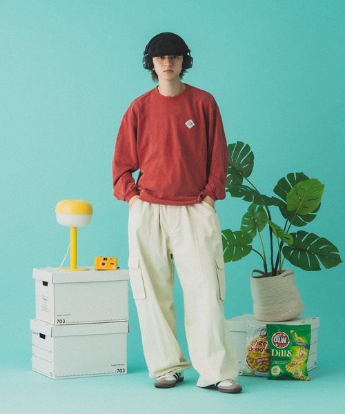 Adoon plain(アドーンプレーン)の「オーバーサイズパターンドロストスウェット(スウェット・メンズ・レッド/ブラック・LARGE/MEDIUM)」の8枚目の写真