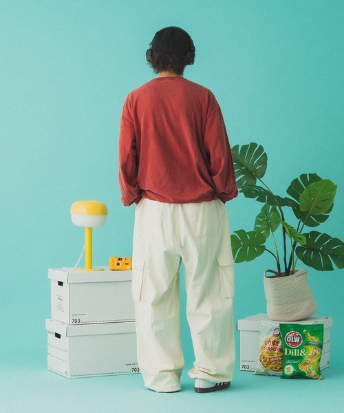 Adoon plain(アドーンプレーン)の「オーバーサイズパターンドロストスウェット(スウェット・メンズ・レッド/ブラック・LARGE/MEDIUM)」の11枚目の写真