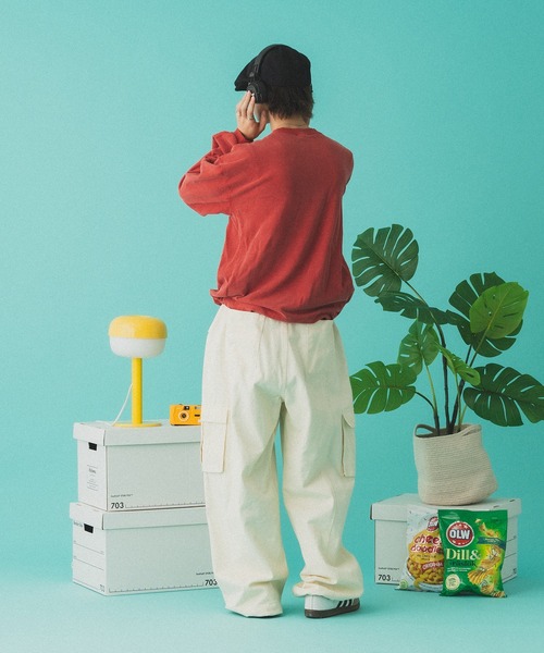 Adoon plain(アドーンプレーン)の「オーバーサイズパターンドロストスウェット(スウェット・メンズ・レッド/ブラック・LARGE/MEDIUM)」の12枚目の写真