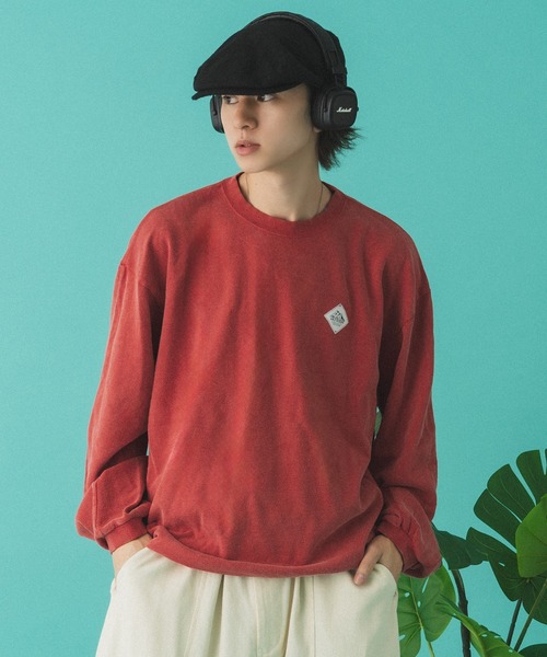 Adoon plain(アドーンプレーン)の「オーバーサイズパターンドロストスウェット(スウェット・メンズ・レッド/ブラック・LARGE/MEDIUM)」の4枚目の写真