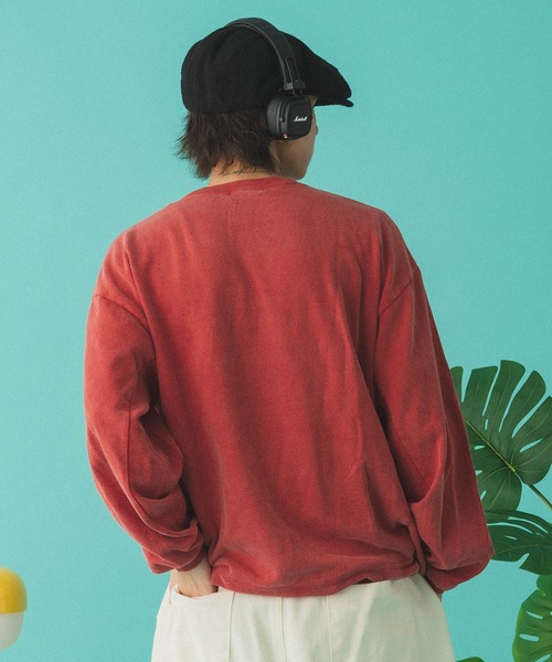 Adoon plain(アドーンプレーン)の「オーバーサイズパターンドロストスウェット(スウェット・メンズ・レッド/ブラック・LARGE/MEDIUM)」の7枚目の写真