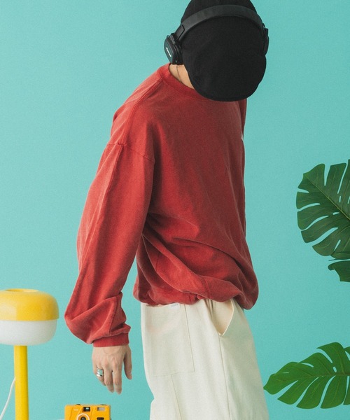 Adoon plain(アドーンプレーン)の「オーバーサイズパターンドロストスウェット(スウェット・メンズ・レッド/ブラック・LARGE/MEDIUM)」の21枚目の写真