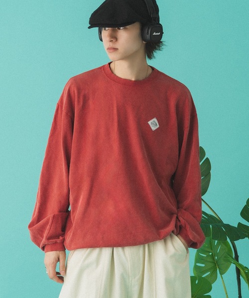 Adoon plain(アドーンプレーン)の「オーバーサイズパターンドロストスウェット(スウェット・メンズ・レッド/ブラック・LARGE/MEDIUM)」の5枚目の写真