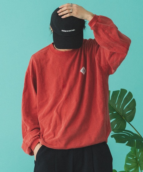 Adoon plain(アドーンプレーン)の「オーバーサイズパターンドロストスウェット(スウェット・メンズ・レッド/ブラック・LARGE/MEDIUM)」の18枚目の写真