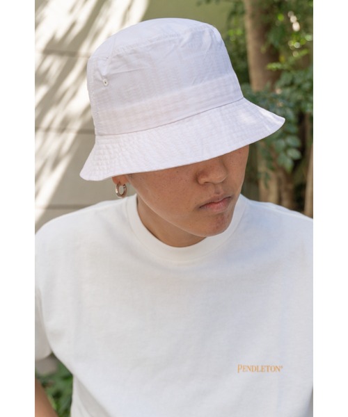 PENDLETON（ペンドルトン）の「【 PENDLETON / ペンドルトン 】 リップストップ バケットハット（ハット・メンズ・ターコイズブルー/オフホワイト/ブラック・FREE）」の13枚目の写真