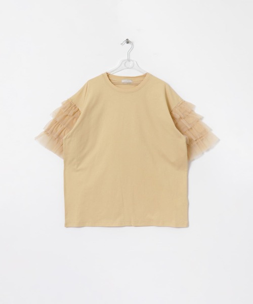 【セール】organdy frill tee（Tシャツ/カットソー）｜LAATO（ラート）