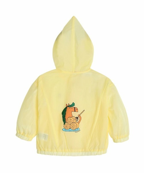 moimoln（モイモルン）の「ポケットナイロンブルゾン（ブルゾン・キッズ・ホワイト/イエロー・90cm/100cm/110cm/120cm）」の4枚目の写真