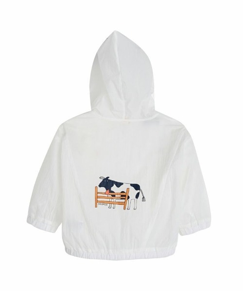 moimoln（モイモルン）の「ポケットナイロンブルゾン（ブルゾン・キッズ・ホワイト/イエロー・90cm/100cm/110cm/120cm）」の6枚目の写真