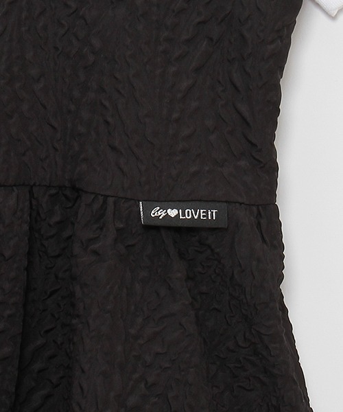 by LOVEiT(バイラビット)の「エンボスキャミワンピースセット(ワンピース・キッズ・サックスブルー/ブラック・120cm/130cm/140cm/150cm/160cm)」の9枚目の写真