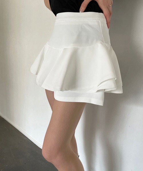Jewelobe(ジュエローブ)の「ダブルペプラムスカパン(その他パンツ・レディース・ホワイト/レッド/ブラック・M/L)」の8枚目の写真