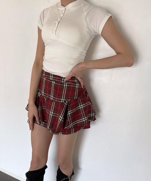 Jewelobe(ジュエローブ)の「ダブルペプラムスカパン(その他パンツ・レディース・ホワイト/レッド/ブラック・M/L)」の10枚目の写真