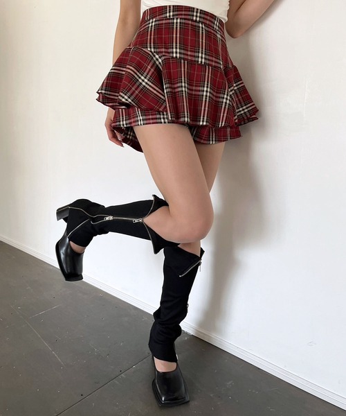 Jewelobe(ジュエローブ)の「ダブルペプラムスカパン(その他パンツ・レディース・ホワイト/レッド/ブラック・M/L)」の11枚目の写真