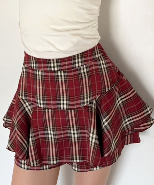 Jewelobe(ジュエローブ)の「ダブルペプラムスカパン(その他パンツ・レディース・ホワイト/レッド/ブラック・M/L)」の15枚目の写真