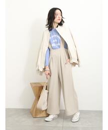 Samansa Mos2 blue | サロペット(その他パンツ)