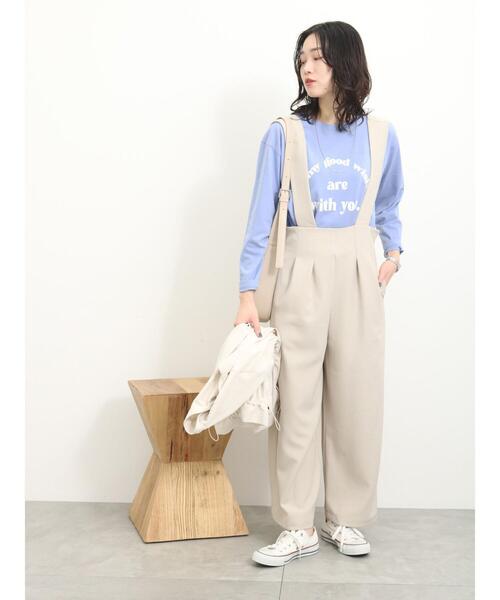 Samansa Mos2 blue（サマンサモスモスブルー）の「サロペット（その他パンツ・レディース・ライトベージュ/ベージュ/ブラック・F）」の22枚目の写真