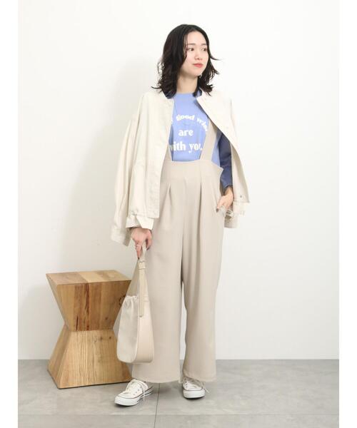 Samansa Mos2 blue（サマンサモスモスブルー）の「サロペット（その他パンツ・レディース・ライトベージュ/ベージュ/ブラック・F）」の21枚目の写真