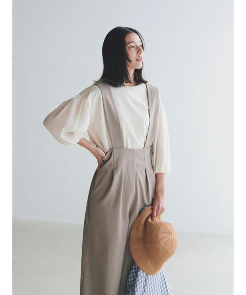 Samansa Mos2 blue（サマンサモスモスブルー）の「サロペット（その他パンツ・レディース・ライトベージュ/ベージュ/ブラック・F）」の19枚目の写真